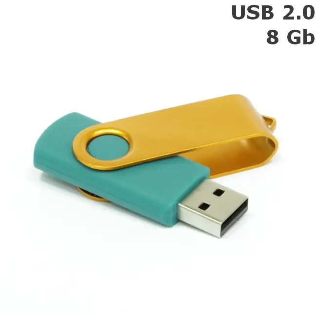 Флешка 'Twister' 8 Gb USB 2.0 Зеленый Золотистый 3673-51