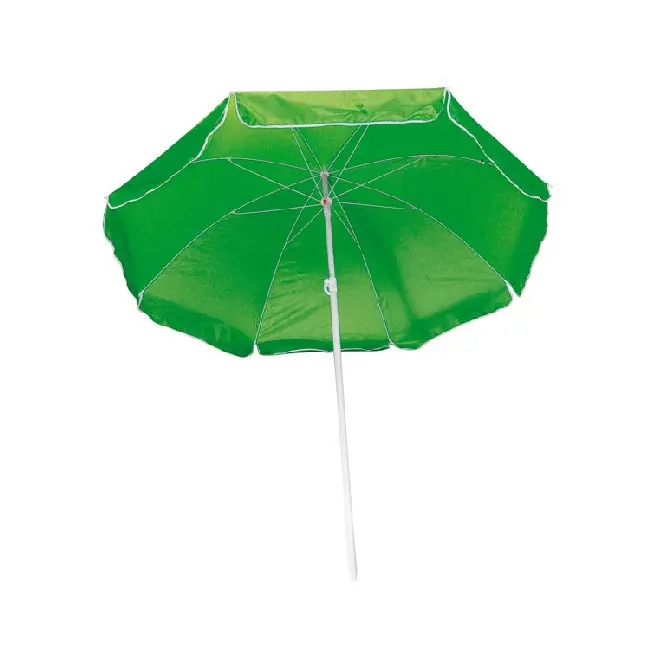 Пляжна парасолька одноколірна зелена Зеленый Белый 4131-06