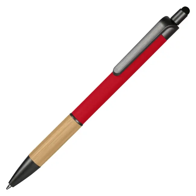 Ручка-стилус металлическая 'Vido' Красный Черный Древесный 15266-03