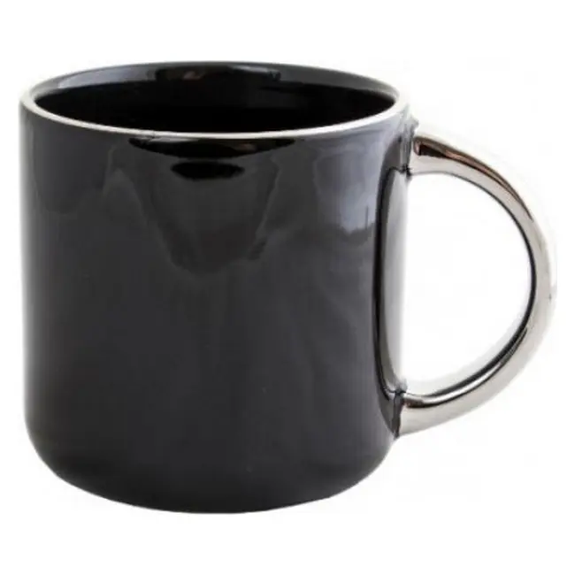 Чашка керамическая 350мл Серебристый Черный 14429-04
