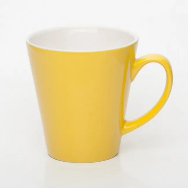 Чашка керамическая 350 мл Белый Желтый 5400-03