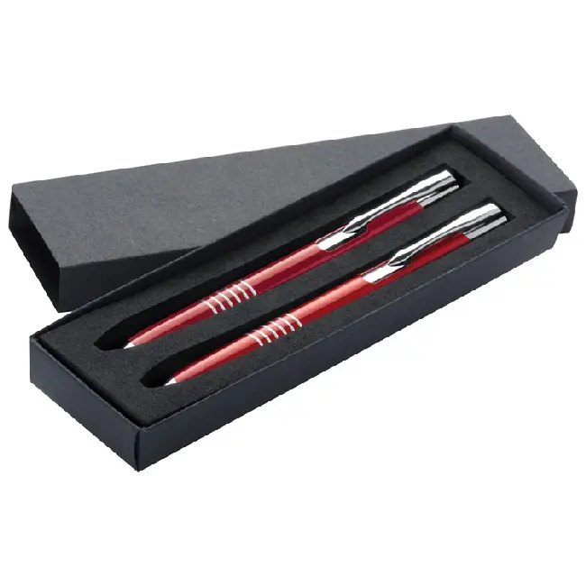 Набор - шариковая ручка и карандаш Серебристый Красный 4843-04