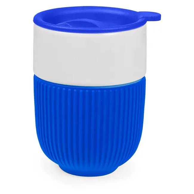 Чашка керамическая 350 мл Синий Белый 11842-04