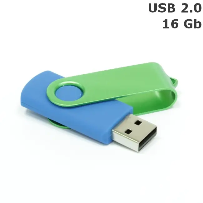 Флешка 'Twister' 16 Gb USB 2.0 Голубой Зеленый 3675-54