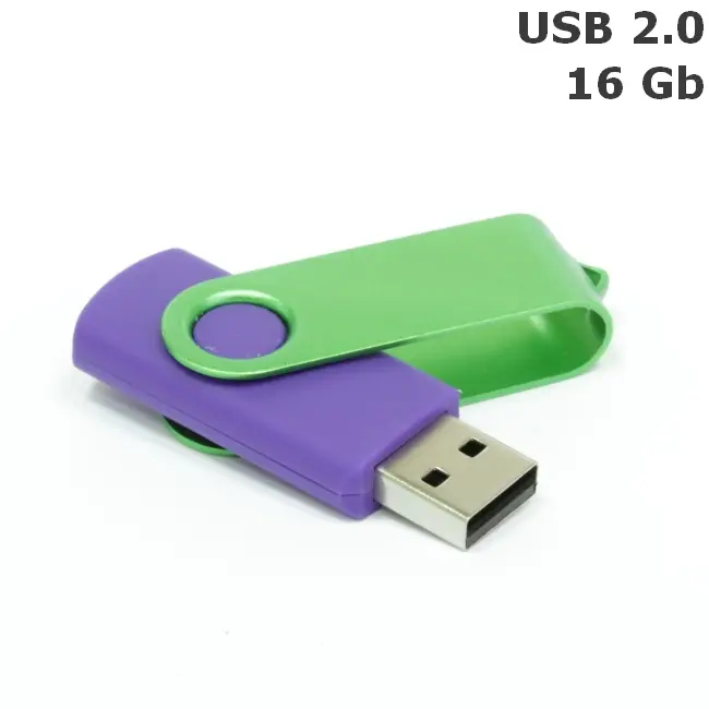 Флешка 'Twister' 16 Gb USB 2.0 Зеленый Фиолетовый 3675-42