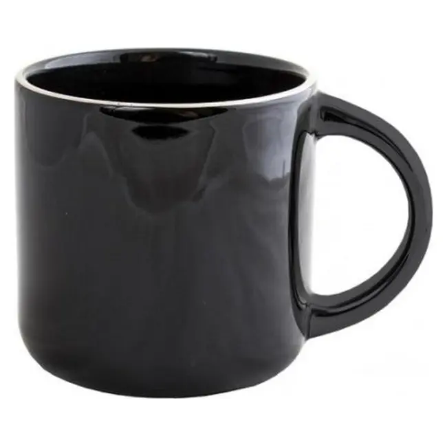 Чашка керамічна 350мл Серебристый Черный 14430-04