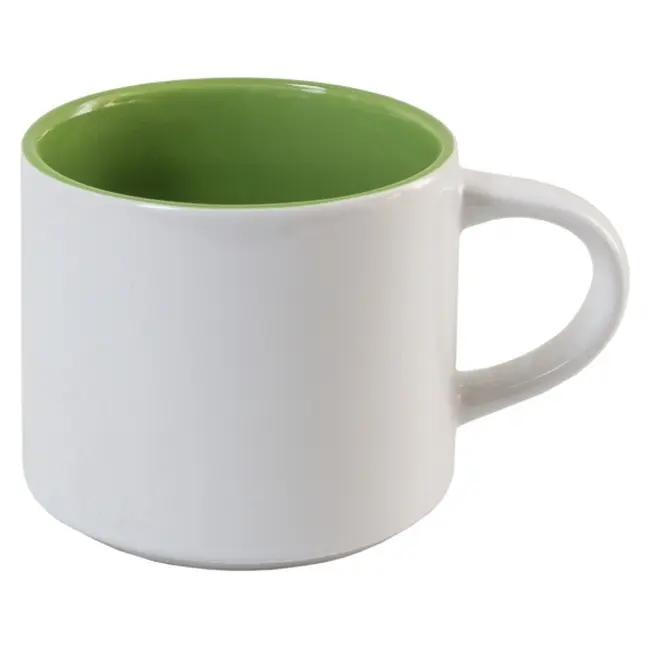 Чашка керамическая сублимационная Белый Зеленый 7017-06