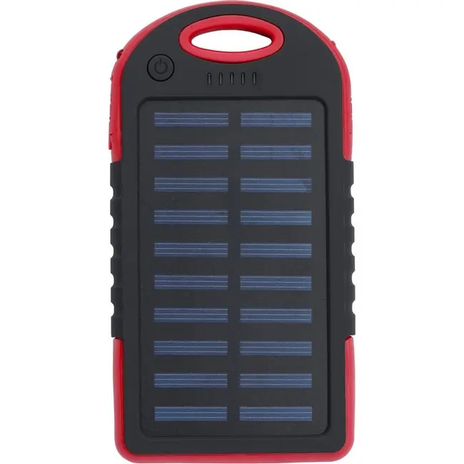 Повербанк PowerBank с солнечной батареей 4000 mAh Красный Черный 14765-02