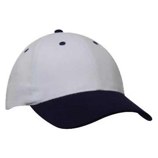Кепка 'HeadWear' 'Brushed Cotton Cap' White-Navy