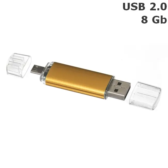 Флешка 'Dandy Double' 8 Gb USB 2.0 Золотистый 8666-02