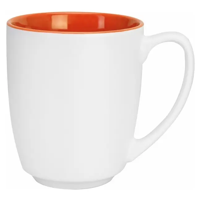 Чашка керамическая 350мл Белый Оранжевый 13731-03