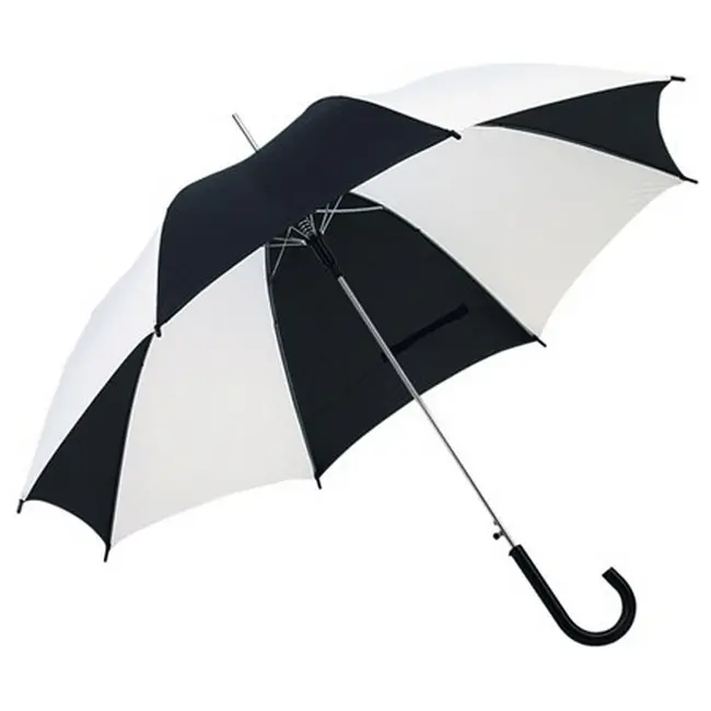 Зонт трость автоматический Белый Черный 5871-06