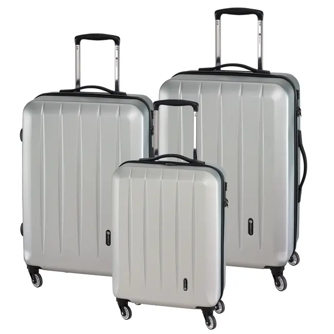 Набор дорожных чемоданов 'CORK' Серебристый 3235-02