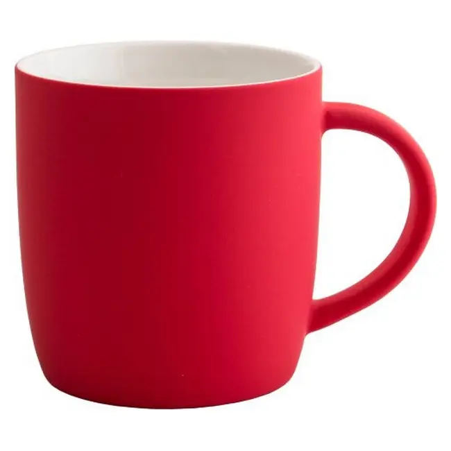 Чашка фарфоровая 'FIESTA' soft-touch 320 мл Красный Белый 14224-07