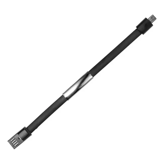 USB-браслет силиконовый Серебристый Черный 13093-01