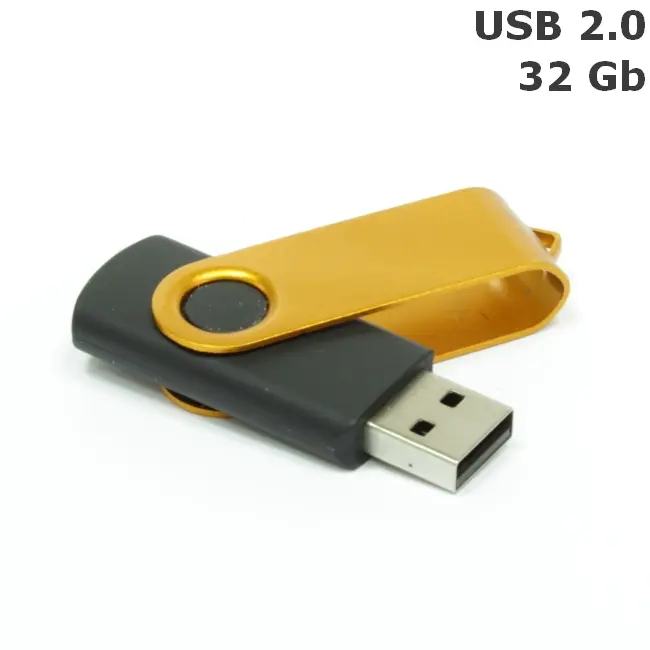 Флешка 'Twister' 32 Gb USB 2.0 Черный Золотистый 8692-63