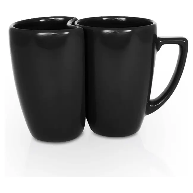 Набір з двох чашок Eden Plus керамічний 330 / 250 мл Черный 1802-05