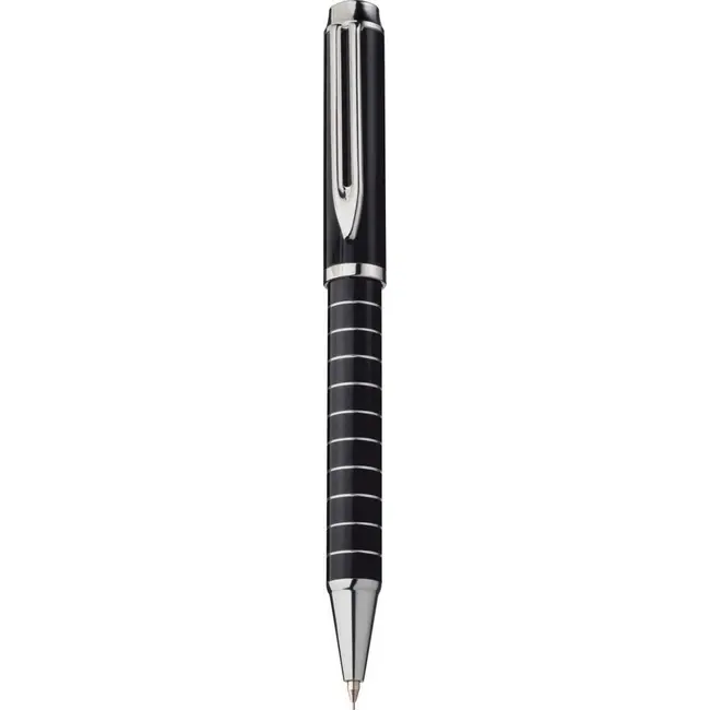 Набір письмовий ручка кулькова та олівець метал Черный Серебристый 7243-02