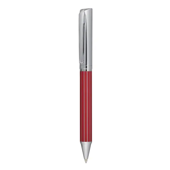 Ручка металлическая в подарочной упаковке Серебристый Красный 3043-02