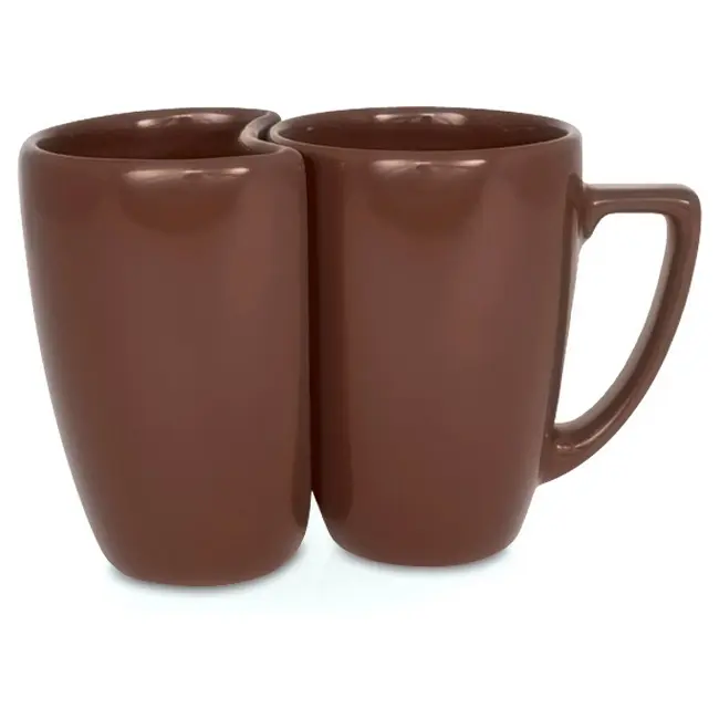 Набір з двох чашок Eden Plus керамічний 330 / 250 мл Коричневый 1802-04