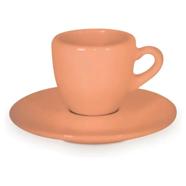 Чашка керамічна Columbia S з блюдцем 60 мл Оранжевый 1734-12