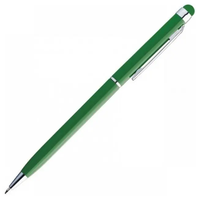 Ручка стилус металева Серебристый Зеленый 3709-05
