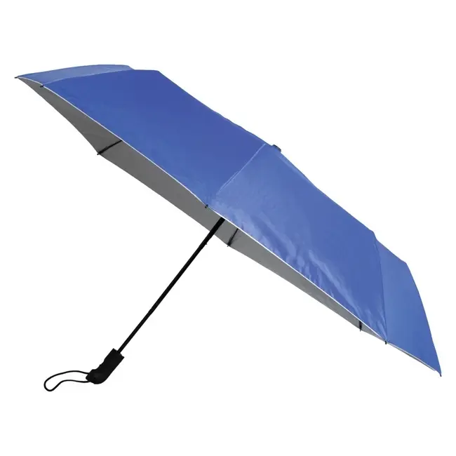 Зонт складной автомат Синий Серый 11928-02