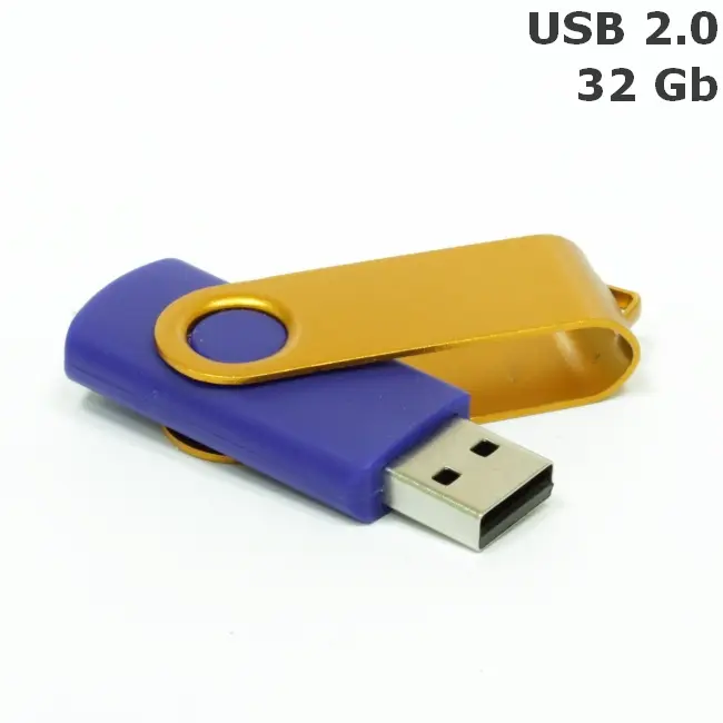 Флешка 'Twister' 32 Gb USB 2.0 Золотистый Темно-синий 8692-30