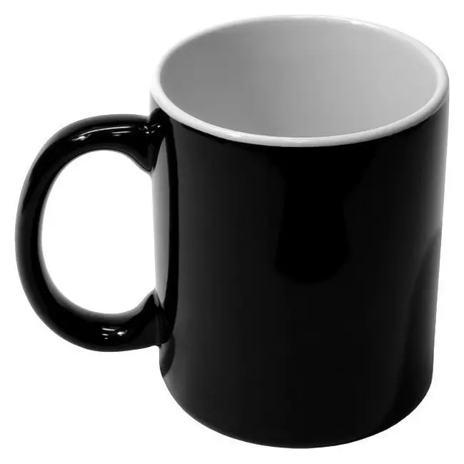 Чашка керамическая 340мл Белый Черный 7348-07
