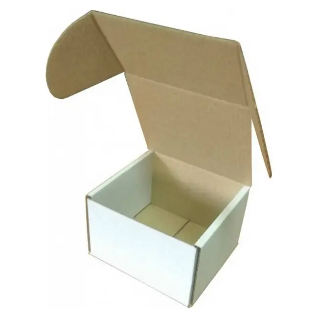 Коробка картонна Самозбірна 90х90х60 мм біла Белый 10220-01