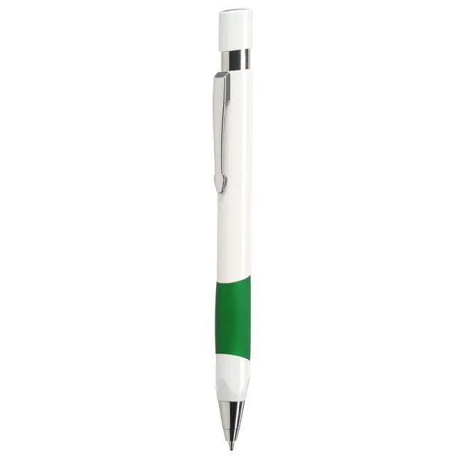 Ручка пластиковая Белый Зеленый Серебристый 5602-03