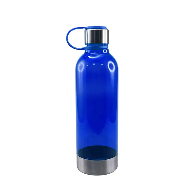 Пляшка для води трітановая 850 мл Серебристый Синий 12109-02