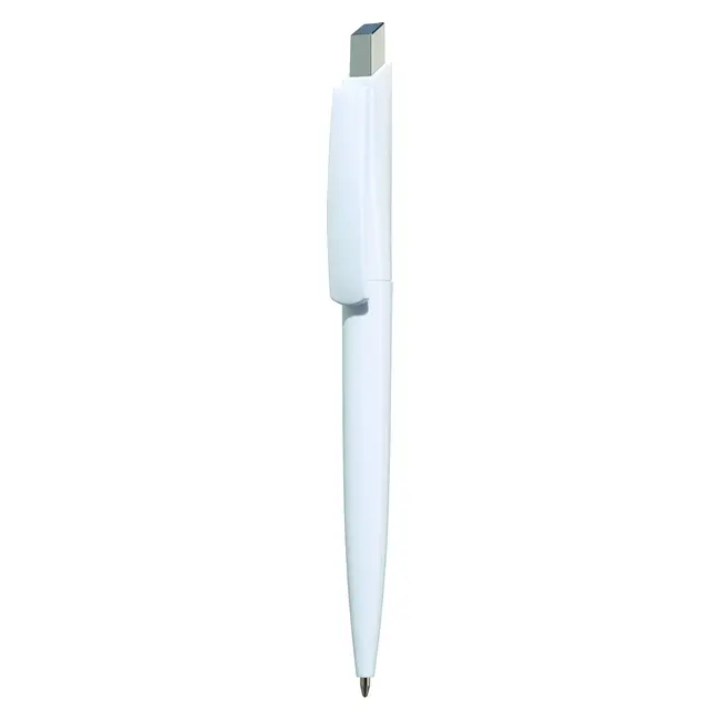 Ручка пластиковая 'VIVA PENS' 'GITO SOLID' Белый Серебристый 8618-06