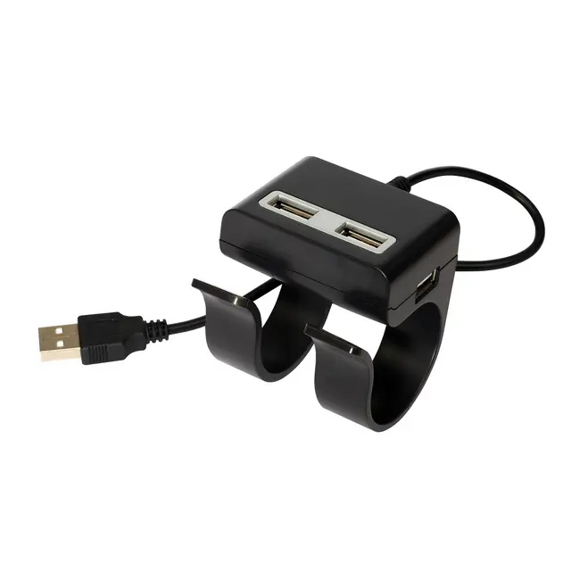 USB-хаб на 4 порти з кріпленням до краю столу Черный 2895-01