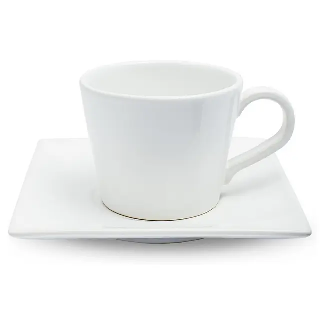 Чашка керамічна Lizbona S з блюдцем 320 мл Белый 1782-01