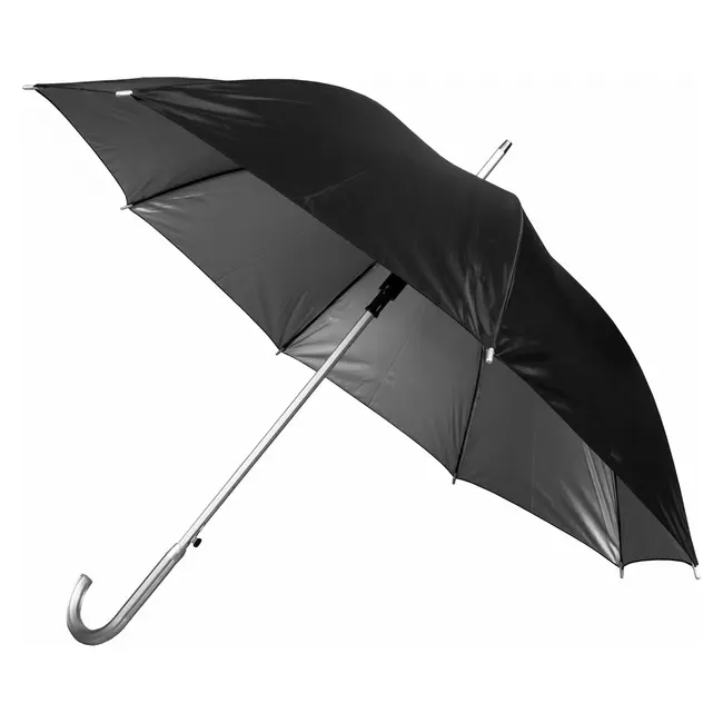 Зонт трость Черный Серебристый 8726-01