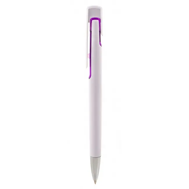 Ручка пластикова Белый Серебристый Фиолетовый 1880-04