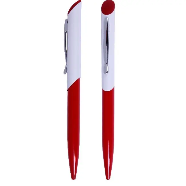 Ручка кулькова металева червона Белый Красный 4857-03