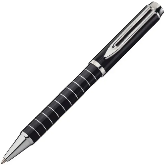 Ручка металева смугаста Серебристый Черный 4196-05