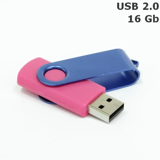 Флешка 'Twister' 16 Gb USB 2.0 Розовый Синий 3675-39