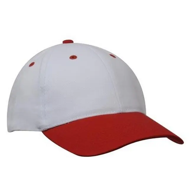 Кепка 'HeadWear' 'Brushed Cotton Cap' White-Red Красный Белый 6948-27
