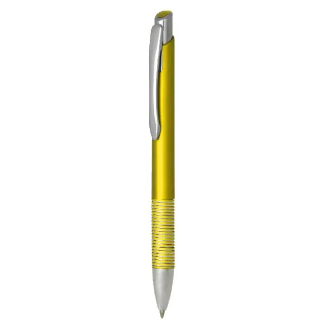 Ручка з матового пластика Серебристый Желтый 4409-07