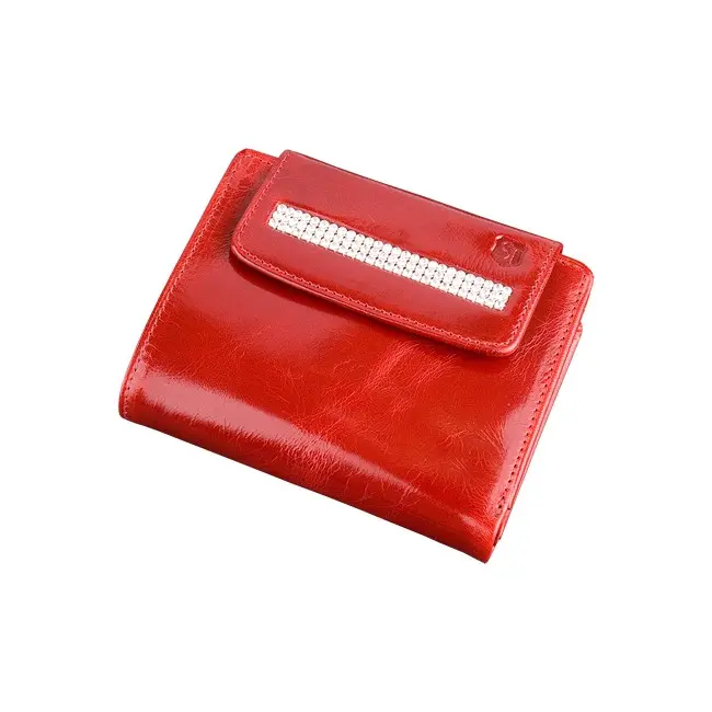 Бумажник женский с камнями Swarovski Красный 4820-01