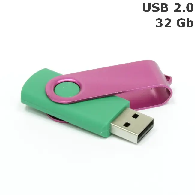 Флешка 'Twister' 32 Gb USB 2.0 Зеленый Розовый 8692-67