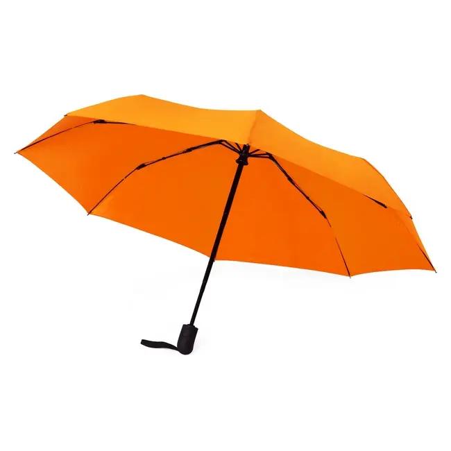 Зонт складной автомат Черный Оранжевый 13595-03