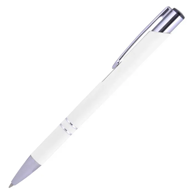 Ручка металлическая Серебристый Белый 10061-01
