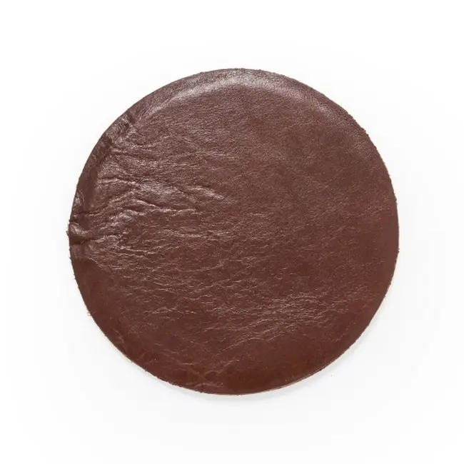 Подставка под чашку Круг кожа Коричневый 7116-03