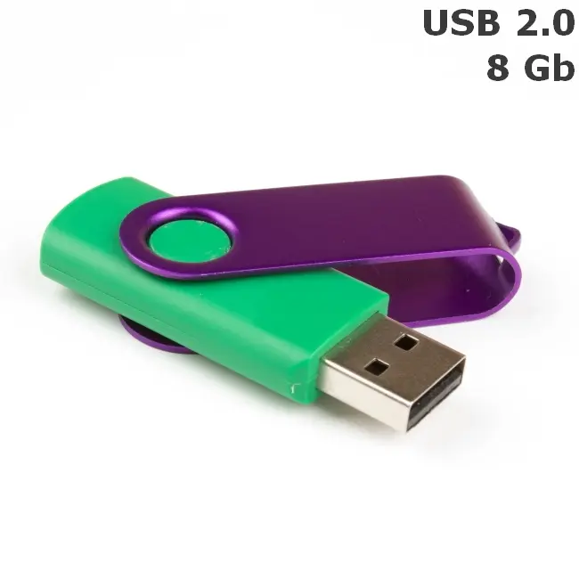 Флешка 'Twister' 8 Gb USB 2.0 Фиолетовый Зеленый 3673-128