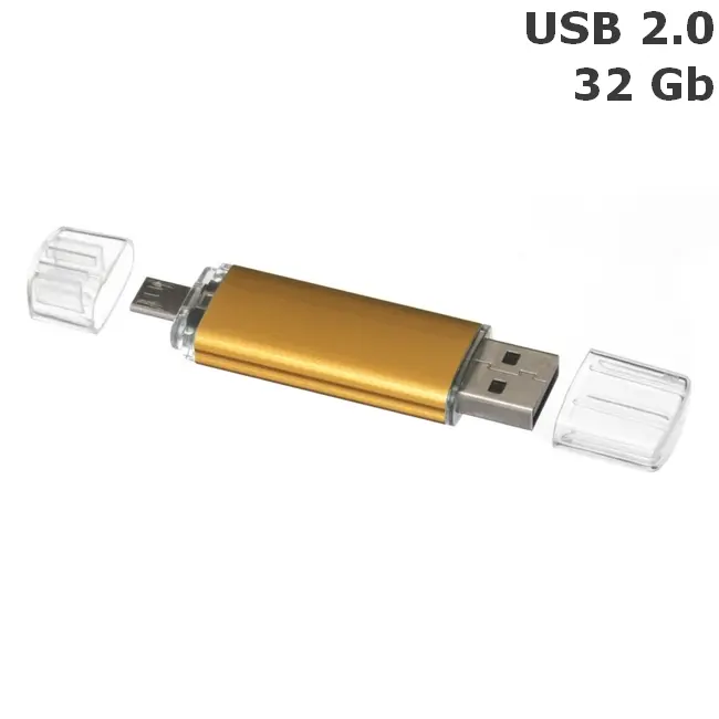 Флешка 'Dandy Double' 32 Gb USB 2.0 Золотистый 8689-02
