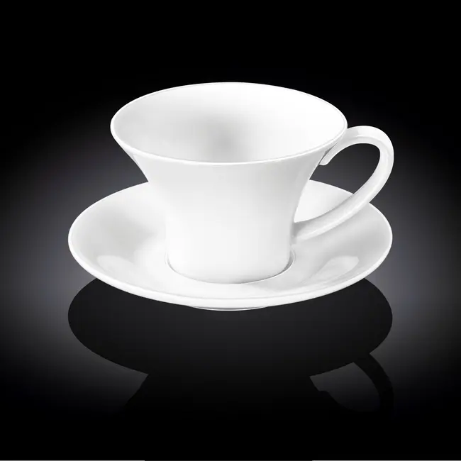 Чашка з блюдцем 'Wilmax' для чаю 430мл Белый 9742-01